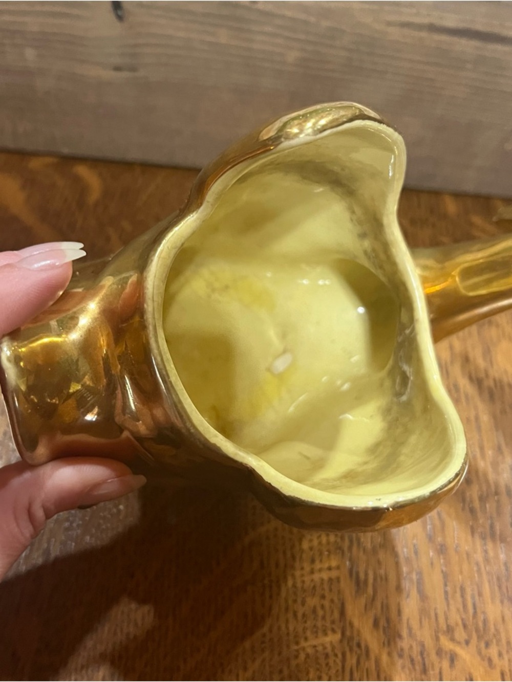 Vintage gold swan planter decor cottage core grandma core - Picture 6 of 9